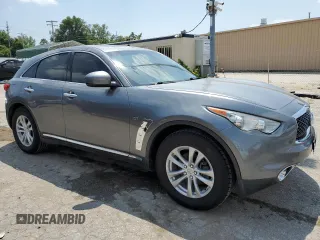 2017 Infiniti QX70 z VIN JN8CS1MU8HM142437, wystawiony jako Copart lot #66139144 z przebiegiem 104 241 mil mil oraz Szkoda całkowita • Salvage title. Historia ofert i sprzedaży dostępna na DreamBid. Obrazek 4.