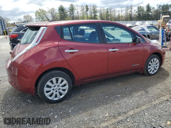 2015 Nissan LEAF SV with VIN 1N4AZ0CP5FC305087, listed as a Copart auction lot 53529845 with 125,344 mi miles and Salvage Title. Bid and sale history available at carsss.com. Image 3.