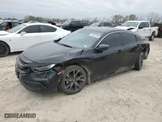 2021 Honda Civic Sedan Sport with VIN 2HGFC2F8XMH527895, listed as a Copart auction lot 46452195 with 91,402 mi miles and Salvage Title. Bid and sale history available at carsss.com. Image 1.