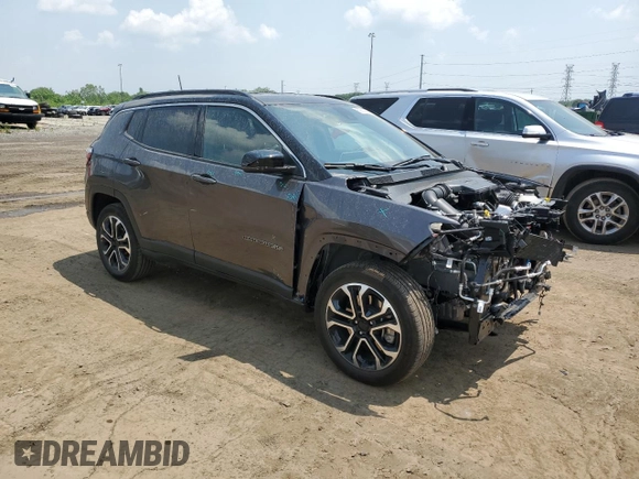 2024 Jeep Compass Limited с VIN 3C4NJDCN5RT602460, выставлен на аукционе Copart как лот 59885765 с пробегом 6 967 миль миль и Списание • Salvage title. История ставок и продаж доступна на DreamBid. Изображение 4.