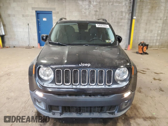 2017 Jeep Renegade Latitude with VIN ZACCJABB8HPG23144, listed as a Copart auction lot 54683905 with 82,950 mi miles and Salvage Title. Bid and sale history available at carsss.com. Image 5.