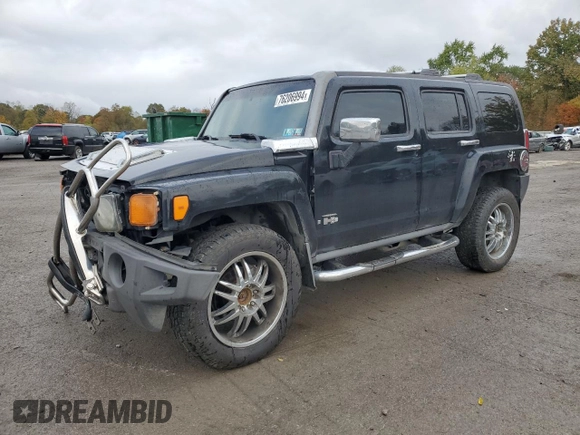 2006 Hummer H3 with VIN 5GTDN136968195060, listed as a Copart auction lot 76206994 with 205,939 mi miles and Salvage Title. Bid and sale history available at carsss.com. Image 1.