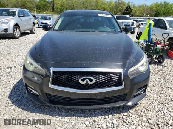2014 Infiniti Q50 with VIN JN1BV7AP4EM687999, listed as a Copart auction lot 52318195 with 155,516 mi miles and Salvage title. Bid and sale history available at DreamBid. Image 5.