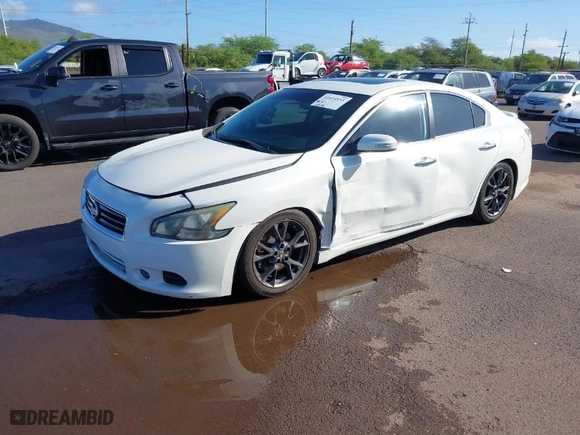2014 Nissan Maxima 3.5 SV with VIN 1N4AA5AP7EC475084, listed as a IAAI auction lot 41624955 with 112,025 mi miles. Bid and sale history available at carsss.com. Image 2.
