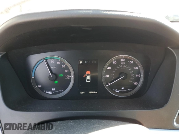 2016 Hyundai Sonata Hybrid Limited with VIN KMHE34L11GA009587, listed as a Copart auction lot 48520245 with 78,609 mi miles and Salvage Title. Bid and sale history available at carsss.com. Image 9.