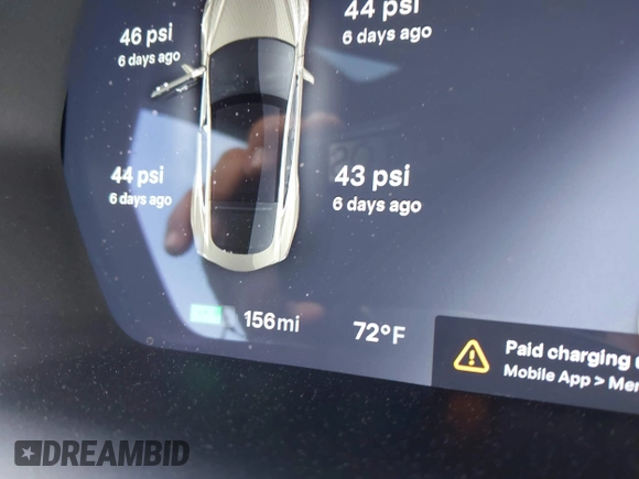 2015 Tesla Model S 85 with VIN 5YJSA1E14FF120455, listed as a IAAI auction lot 42053306 with 62,817 mi miles and . Bid and sale history available at DreamBid. Image 17.