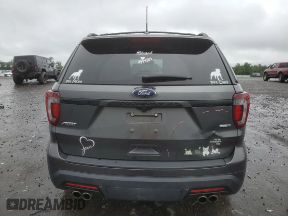 2019 Ford Explorer Sport with VIN 1FM5K8GT5KGA35458, listed as a Copart auction lot 60792775 with 58,540 mi miles and Salvage title. Bid and sale history available at DreamBid. Image 6.