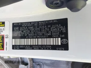 2021 Toyota Camry XSE z VIN 4T1K61AK1MU585677, wystawiony jako IAAI lot #42238920 z przebiegiem 90 089 mil mil oraz . Historia ofert i sprzedaży dostępna na DreamBid. Obrazek 9.
