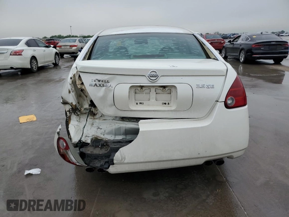 2006 Nissan Maxima SL with VIN 1N4BA41E26C844769, listed as a Copart auction lot 52029575 with 185,689 mi miles and Salvage title. Bid and sale history available at DreamBid. Image 6.