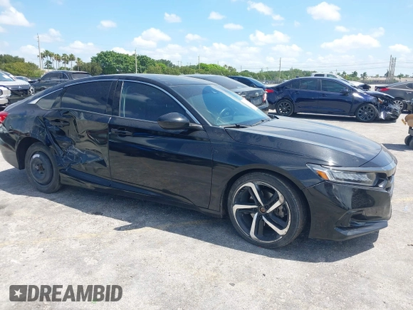 2022 Honda Accord Sport SE with VIN 1HGCV1F42NA034507, listed as a IAAI auction lot 42146558 with 35,673 mi miles and . Bid and sale history available at DreamBid. Image 1.