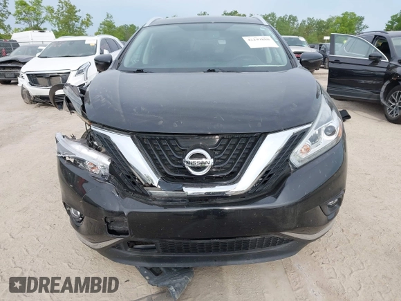 2017 Nissan Murano SL with VIN 5N1AZ2MH3HN197598, listed as a IAAI auction lot 42299880 with 63,788 mi miles and . Bid and sale history available at DreamBid. Image 12.