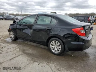 2012 Honda Civic Sdn LX with VIN 19XFB2F52CE084059, listed as a Copart auction lot 49536375 with 0 mi miles and Salvage Title. Bid and sale history available at carsss.com. Image 2.