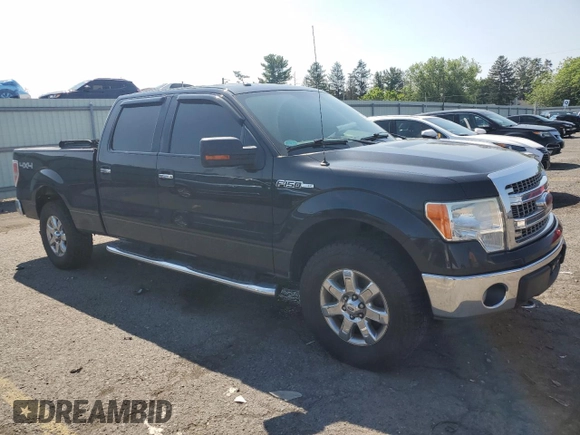 2013 Ford F-150 XL with VIN 1FTFW1EFXDFB40832, listed as a Copart auction lot 63705155 with 154,764 mi miles and Salvage title. Bid and sale history available at DreamBid. Image 4.