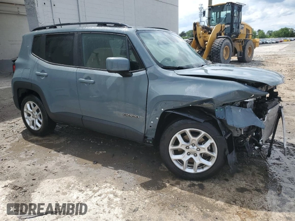 2018 Jeep Renegade Latitude with VIN ZACCJABB9JPJ40877, listed as a Copart auction lot 55861945 with 54,040 mi miles and Clean title. Bid and sale history available at DreamBid. Image 4.