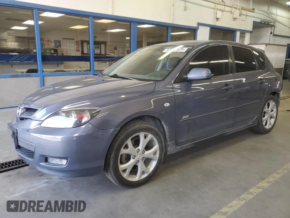 2008 Mazda 3 S Touring with VIN JM1BK343081865078, listed as a Copart auction lot 52068525 with 109,006 mi miles and Salvage Title. Bid and sale history available at DreamBid. Image 1.