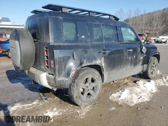 2022 Land Rover Defender S with VIN SALEJ7RX9N2079507, listed as a Copart auction lot 88658025 with 26,381 mi miles and Salvage title. Bid and sale history available at DreamBid. Image 3.