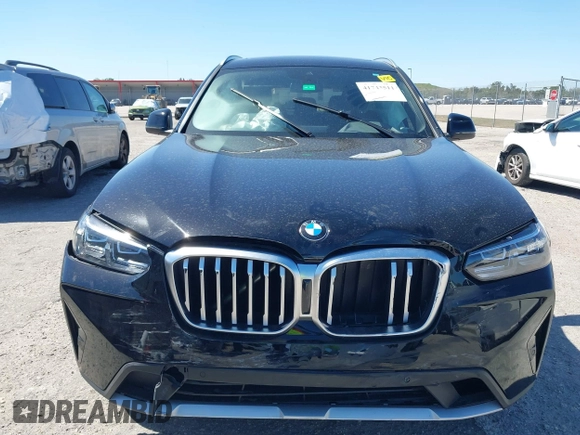 2022 BMW X3 sDrive30i with VIN WBX47DP08NN163017, listed as a IAAI auction lot 41743511 with 25,433 mi miles and . Bid and sale history available at DreamBid. Image 6.