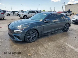 2023 Genesis G70 2.0T with VIN KMTG34TA7PU133747, listed as a Copart auction lot 56338345 with 27,190 mi miles and Salvage title. Bid and sale history available at DreamBid. Image 1.