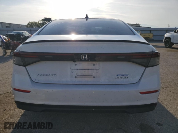 2025 Honda Accord Sport with VIN 1HGCY2F59SA001523, listed as a Copart auction lot 54888785 with 14,003 mi miles and Salvage title. Bid and sale history available at DreamBid. Image 6.