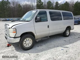 2013 Ford Econoline Wagon XL with VIN 1FBNE3BLXDDA27872, listed as a Copart auction lot 49171495 with 0 mi miles and Salvage Title. Bid and sale history available at carsss.com. Image 1.
