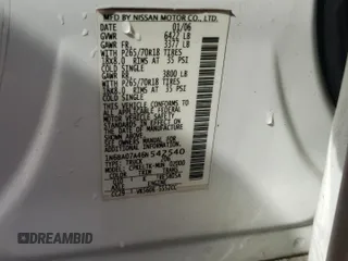 2006 Nissan Titan LE with VIN 1N6BA07A46N542540, listed as a Copart auction lot 73323694 with 274,658 mi miles and Salvage Title. Bid and sale history available at DreamBid. Image 13.
