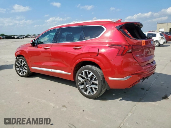2023 Hyundai Santa Fe Calligraphy with VIN 5NMS54AL2PH581795, listed as a Copart auction lot 58316625 with 23,123 mi miles and Salvage title. Bid and sale history available at DreamBid. Image 2.