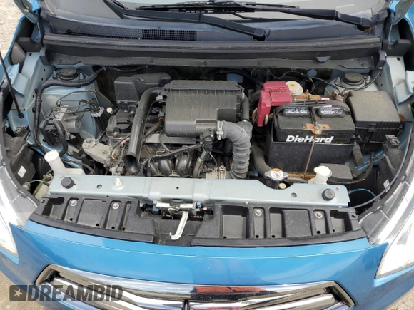 2019 Mitsubishi Mirage ES z VIN ML32F3FJ0KHF16636, wystawiony jako Copart lot #58084715 z przebiegiem 74 305 mil mil oraz Szkoda całkowita • Salvage title. Historia ofert i sprzedaży dostępna na DreamBid. Obrazek 12.