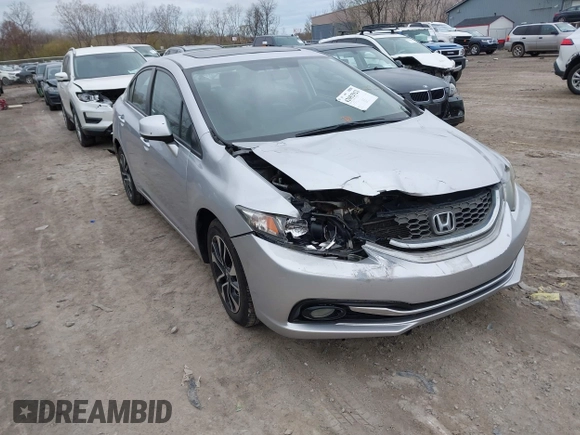 2013 Honda Civic EX-L with VIN 2HGFB2F97DH585930, listed as a IAAI auction lot 42052923 with 187,239 mi miles and . Bid and sale history available at DreamBid. Image 1.