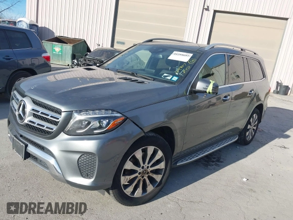 2018 Mercedes-Benz GLS with VIN 4JGDF6EE7JB098694, listed as a IAAI auction lot 41294697 with 104,807 mi miles. Bid and sale history available at carsss.com. Image 2.