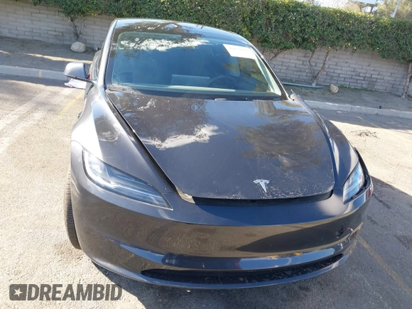2024 Tesla Model 3 with VIN 5YJ3E1EA0RF718703, listed as a IAAI auction lot 41278243 with 6,504 mi miles. Bid and sale history available at carsss.com. Image 12.