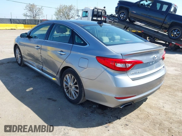 2015 Hyundai Sonata Limited with VIN 5NPE34AF1FH100238, listed as a IAAI auction lot 42001490 with 96,382 mi miles and . Bid and sale history available at carsss.com. Image 3.