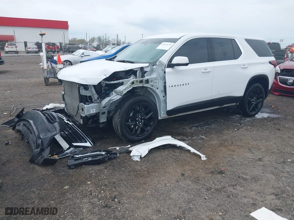 2023 Chevrolet Traverse LS with VIN 1GNERFKW6PJ332553, listed as a IAAI auction lot 41864699 with 15,654 mi miles. Bid and sale history available at carsss.com. Image 2.