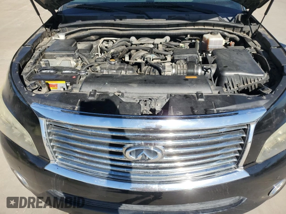 2012 Infiniti QX56 7-passenger with VIN JN8AZ2NF8C9515240, listed as a Copart auction lot 80625364 with 106,945 mi miles and Clean Title. Bid and sale history available at carsss.com. Image 12.
