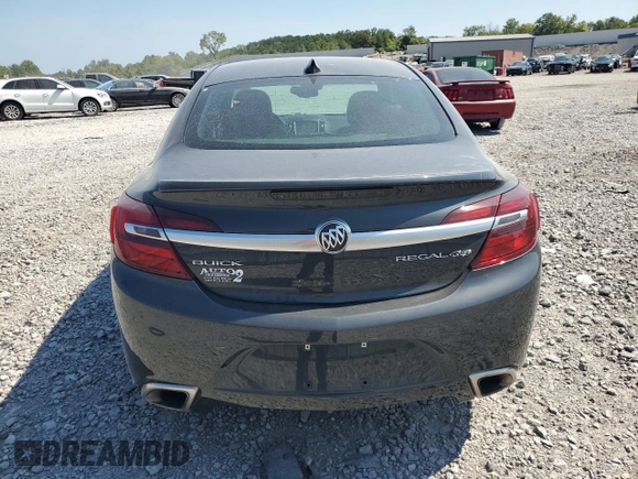2016 Buick Regal GS with VIN 2G4GU5GXXG9201693, listed as a Copart auction lot 67313454 with 58,612 mi miles and Salvage Title. Bid and sale history available at carsss.com. Image 6.