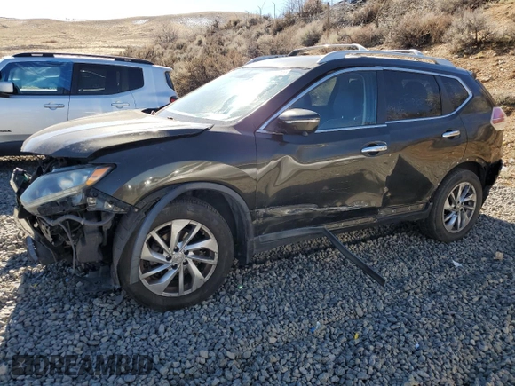 2014 Nissan Rogue SV with VIN 5N1AT2MT0EC792583, listed as a Copart auction lot 46142005 with Not Provided miles and Salvage Title. Bid and sale history available at carsss.com. Image 1.