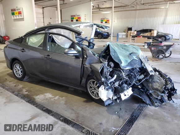 2016 Toyota Prius Two with VIN JTDKBRFU6G3011725, listed as a Copart auction lot 51487685 with Not Provided miles and Salvage Title. Bid and sale history available at DreamBid. Image 4.