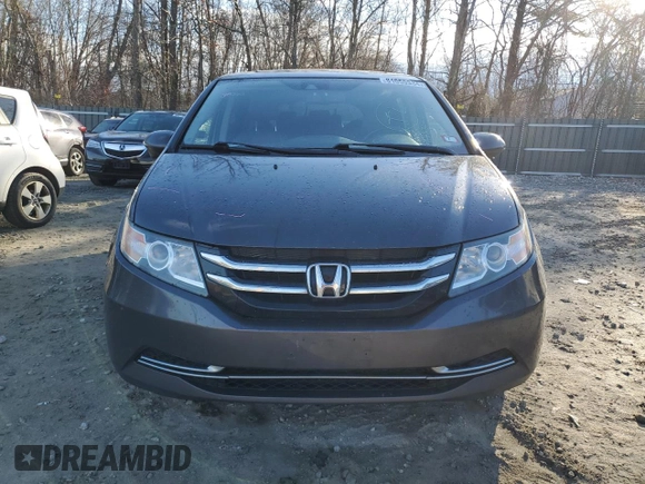 2014 Honda Odyssey EX-L with VIN 5FNRL5H66EB059115, listed as a Copart auction lot 81055334 with 173,410 mi miles and Salvage Title. Bid and sale history available at DreamBid. Image 5.