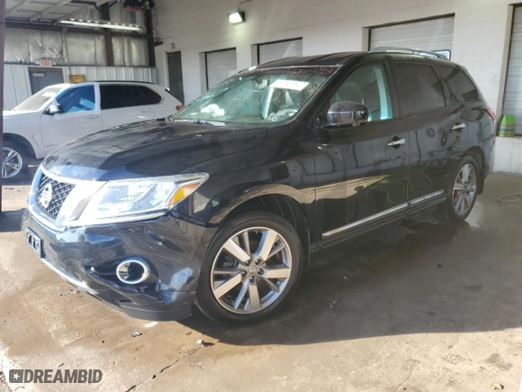 2014 Nissan Pathfinder Platinum with VIN 5N1AR2MM5EC646445, listed as a Copart auction lot 45876525 with 81,405 mi miles and Clean Title. Bid and sale history available at carsss.com. Image 1.