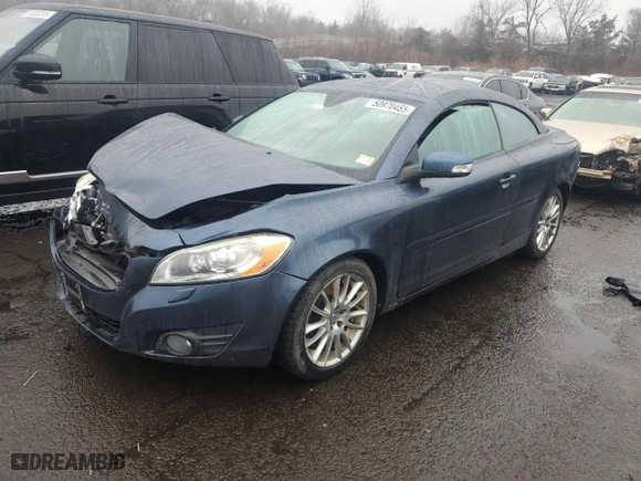 2011 Volvo C70 with VIN YV1672MC6BJ113321, listed as a Copart auction lot 50970455 with 169,887 mi miles and Salvage Title. Bid and sale history available at carsss.com. Image 1.