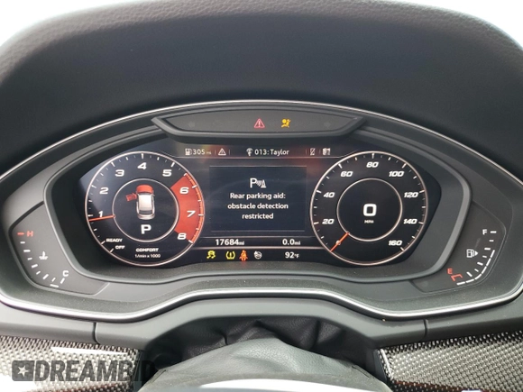 2019 Audi SQ5 Prestige with VIN WA1C4AFY6K2120827, listed as a Copart auction lot 52630964 with 17,684 mi miles and . Bid and sale history available at DreamBid. Image 9.