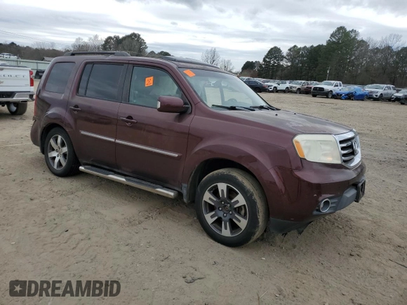 2012 Honda Pilot Touring with VIN 5FNYF3H91CB032239, listed as a Copart auction lot 46851165 with 101,402 mi miles and Salvage Title. Bid and sale history available at carsss.com. Image 4.