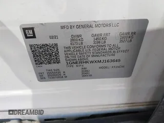 2021 Chevrolet Traverse LT z VIN 1GNERHKWXMJ163645, wystawiony jako IAAI lot #41949887 z przebiegiem 89 448 mil mil oraz . Historia ofert i sprzedaży dostępna na DreamBid. Obrazek 9.