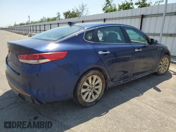 2017 Kia Optima LX with VIN 5XXGT4L32HG123232, listed as a Copart auction lot 55656235 with 201,138 mi miles and Clean Title. Bid and sale history available at carsss.com. Image 3.