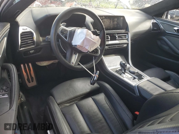 2019 BMW 8 Series M850i xDrive with VIN WBABC4C54KBJ35758, listed as a Copart auction lot 49276625 with 0 mi miles and Salvage Title. Bid and sale history available at carsss.com. Image 8.