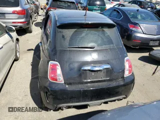 2015 FIAT 500 Abarth with VIN 3C3CFFFHXFT642995, listed as a Copart auction lot 66746604 with 48,645 mi miles and Salvage Title. Bid and sale history available at carsss.com. Image 6.
