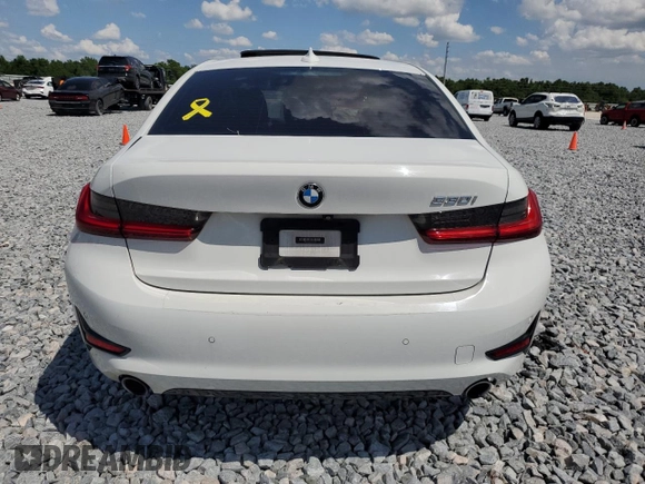 2020 BMW 3 Series 330i with VIN 3MW5R1J04L8B04952, listed as a Copart auction lot 51504575 with 0 mi miles and Non Repairable. Bid and sale history available at carsss.com. Image 6.