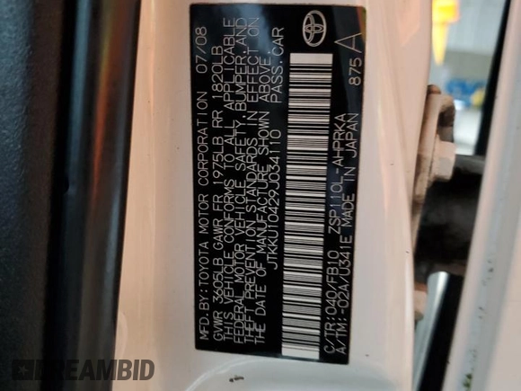 2009 Scion xD z VIN JTKKU10429J034110, wystawiony jako Copart lot #85135334 z przebiegiem 275 392 mil mil oraz Szkoda całkowita • Salvage title. Historia ofert i sprzedaży dostępna na DreamBid. Obrazek 15.