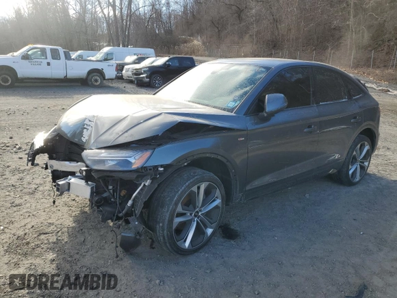 2023 Audi Q5 Sportback S line Premium Plus with VIN WA15AAFY8P2118635, listed as a Copart auction lot 87265094 with 20,844 mi miles and Salvage title. Bid and sale history available at DreamBid. Image 1.