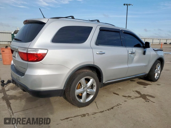2012 Dodge Durango Citadel with VIN 1C4SDJET6CC240551, listed as a Copart auction lot 58664595 with 180,814 mi miles and Salvage title. Bid and sale history available at DreamBid. Image 3.