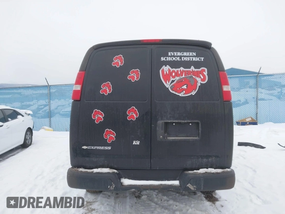 2018 Chevrolet Express Cargo Van with VIN 1GCWGAFP1J1267630, listed as a IAAI auction lot 41495213 with 79,238 mi miles. Bid and sale history available at carsss.com. Image 17.